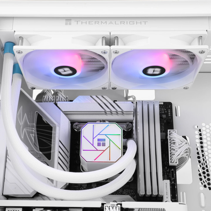 Водно охлаждане за процесор Thermalright  Aqua Elite 240 White A-RGB V3, LGA1851/LGA1700/AM5 - AQUA-ELITE-240-WH-ARGB-V3