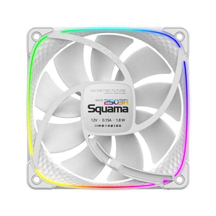 Вентилатор Geometric Future Squama 2503R, REVERSE Fan, 120mm, ARGB, White - 1F2503R112011