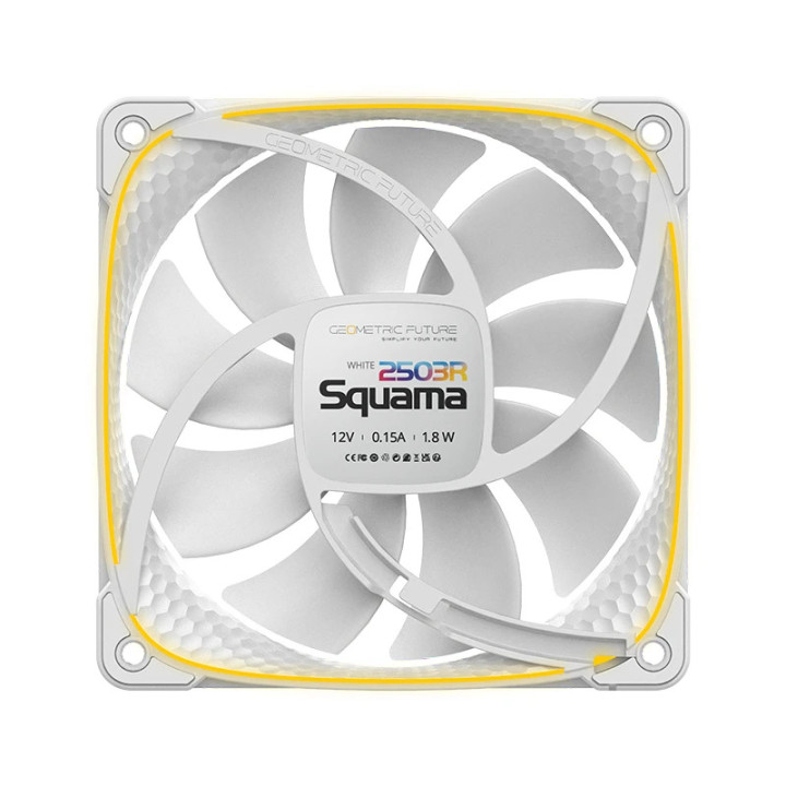 Вентилатор Geometric Future Squama 2503R, REVERSE Fan, 120mm, ARGB, White - 1F2503R112011
