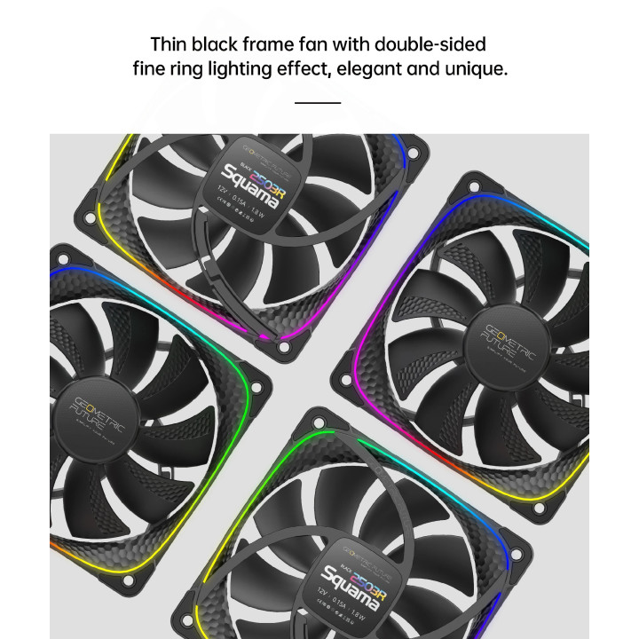Вентилатор Geometric Future Squama 2503R, REVERSE Fan, 120mm, ARGB, White - 1F2503R112011