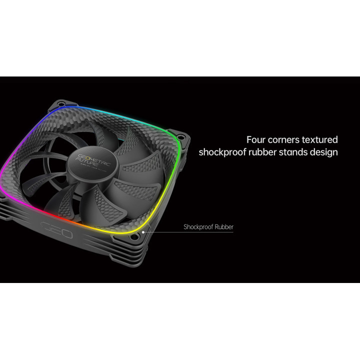 Вентилатор Geometric Future Squama 2503R, REVERSE Fan, 120mm, ARGB, White - 1F2503R112011