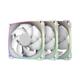 Комплект вентилатори Geometric Future Squama 2503W White, Fan Pack 3-in-1 - 1F2503W312000