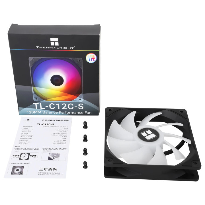 Вентилатор Thermalright 120mm, aRGB - TL-C12C-S