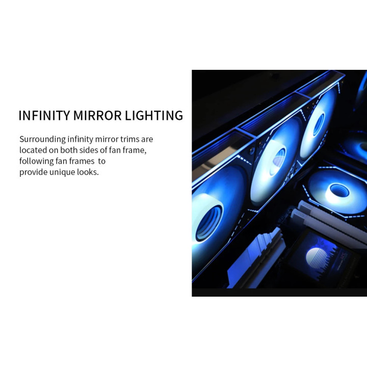 Вентилатор Thermalright  Infinity Mirror aRGB Lighting, Black, 120mm - TL-M12-S
