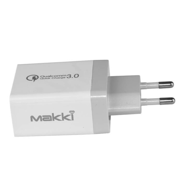 Бързо зарядно Makki Fast Charger, QC3.0 3xUSB 30W White - MAKKI-QC48W4