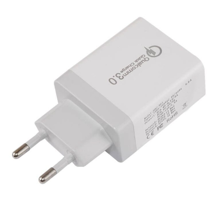 Бързо зарядно Makki Fast Charger, QC3.0 3xUSB 30W White - MAKKI-QC48W4