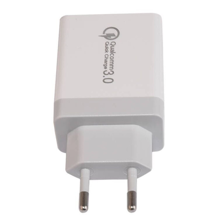 Бързо зарядно Makki Fast Charger, QC3.0 3xUSB 30W White - MAKKI-QC48W4