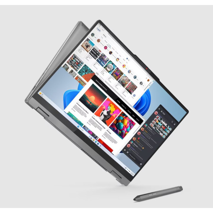 Лаптоп Lenovo IdeaPad 5 2-in-1 16AHP9, AMD Ryzen 7 8845HS, 16" 2K OLED Touch, 16GB RAM, 1TB SSD, Integrated AMD Radeon 780M, Free DOS - 83DS000CBM