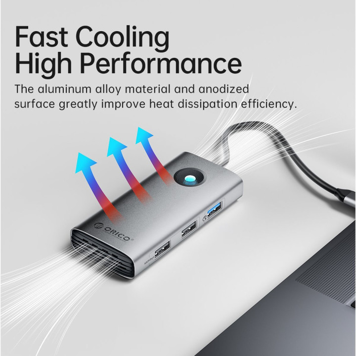 Докинг станция Orico Docking Station Type-C Power Distribution 60w, HDMI, USB3.0 x1, USB2.0 x1 - PW11-5P-GY-EP