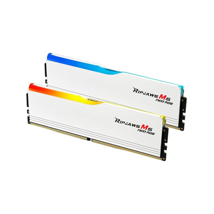 RAM памет G.SKILL 32GB(2x16GB) DDR5 6000MHz Ripjaws M5 Neo RGB White - F5-6000J3648D16GX2-RM5NRW
