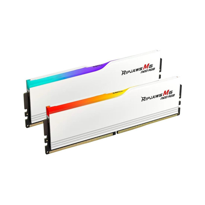 RAM памет G.SKILL 32GB(2x16GB) DDR5 6000MHz Ripjaws M5 Neo RGB White - F5-6000J3648D16GX2-RM5NRW