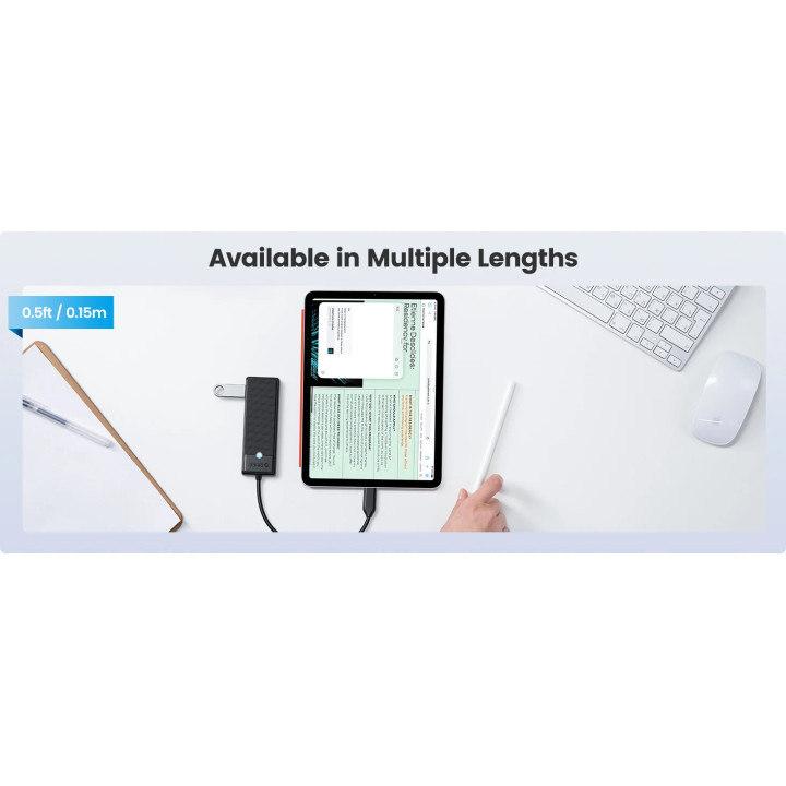 Хъб Orico USB3.0 HUB, 3 x USB3.0, SD, TF - PAPW3AT-U3-015-BK