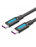 Кабел Vention USB 2.0 Type-C to Type-C - 2M Black 5A Fast Charge - COTBH