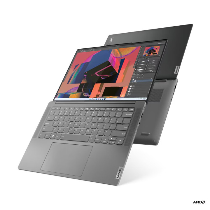 Лаптоп Lenovo Yoga Slim 7 Pro 14ARH7, AMD Ryzen 7 6800HS Creator Edition, 14.50" 3K IPS 400nits AG, 100% sRGB, 120Hz, Eyesafe, 16GB RAM, 1TB SSD, NVIDIA RTX 3050 4GB GDDR6, Win 11 Home - 82TL000WBM