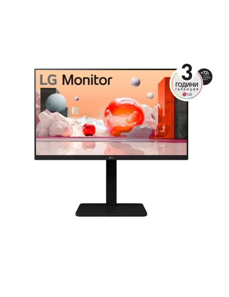 Монитор LG 24BA550-B, 23.8" IPS LED AG, FullHD, 100Hz, sRGB 95%, D-Sub, DP, HDMI, USB 5 Gbps, 2W x 2, Reader Mode, LG Switch app, Black - 24BA550-B