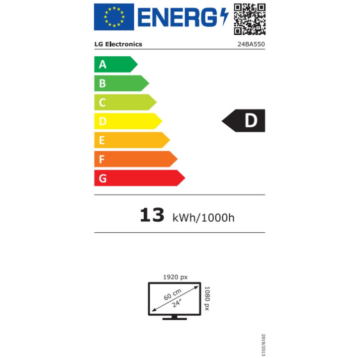 Монитор LG 24BA550-B, 23.8" IPS LED AG, FullHD, 100Hz, sRGB 95%, D-Sub, DP, HDMI, USB 5 Gbps, 2W x 2, Reader Mode, LG Switch app, Black - 24BA550-B