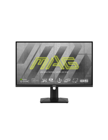 Монитор MSI MAG 274UPF, 27", Rapid IPS, 144Hz, 1ms, UHD 3840x2160, Flat, HDR 400, AI Vision, G-sync comp., PIP, PBP, 400 nits, 1000:1, 100M:1, DP, HDMI, Type-C - 9S6-3CC29H-045