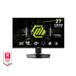 Монитор MSI MAG 274UPF E2, 27", Rapid IPS, 160Hz, 0.5ms, UHD 3840x2160, Flat, HDR 400, AI Vision, FreeSync, PIP, PBP, VRR, ALLM, CEC, 400 nits, 1000:1, 100M:1, DP, HDMI, Type-C - 9S6-3CC29H-253