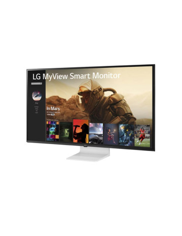 Монитор LG 43SQ700S-W, 42.5" IPS Smart webOS, ThinQ, 5ms, 4K UHD (3840x2160) AG, HDR 10, DCI-P3 80%, HDMI, USB, USB Type-C, Wi-Fi B/in, AirPlay 2, Virtual surround, 10W x 2, LAN, Bluetooth, Black