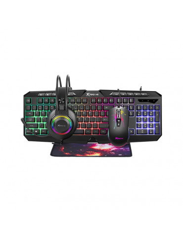 Геймърски комплект Xtrike ME Gaming COMBO CMX-410, клавиатура, мишка, слушалки и пад - XTRM-CMX-410