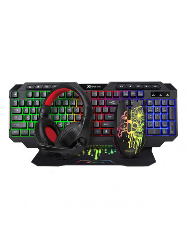 Геймърски комплект Xtrike ME Gaming COMBO CMX-415, клавиатура, мишка, слушалки и пад - XTRM-CMX-415