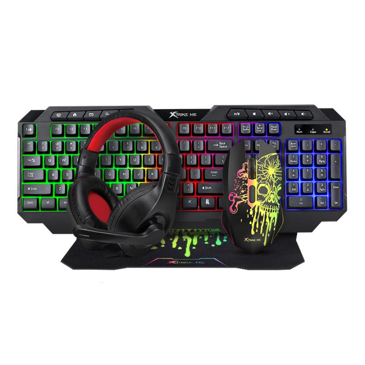 Геймърски комплект Xtrike ME Gaming COMBO CMX-415, клавиатура, мишка, слушалки и пад - XTRM-CMX-415