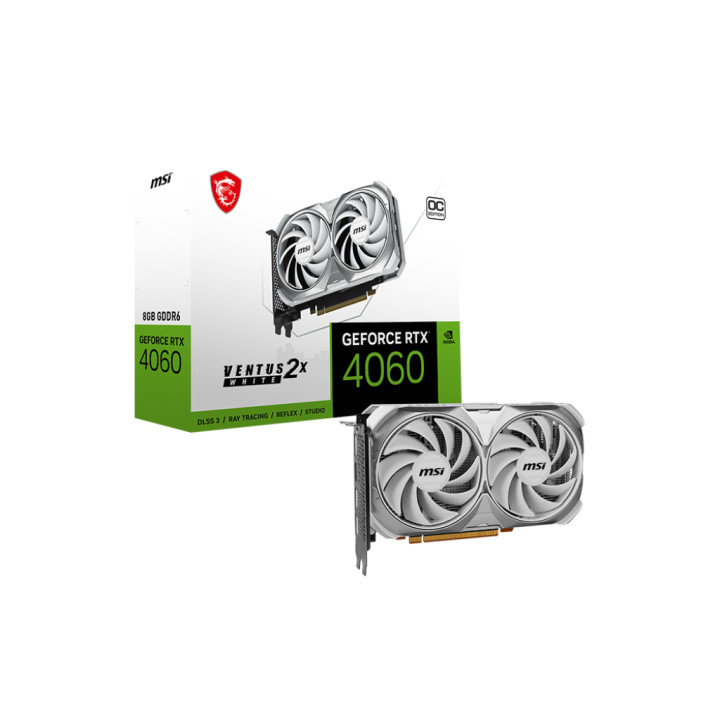 Видео карта MSI Nvidia GeForce RTX 4060 VENTUS 2X WHITE 8GB GDDR6, 128bit- 912-V516-083