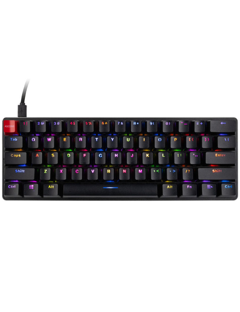 Геймърска механична клавиатура Glorious GMMK Black Compact - Gateron Brown Switches, US-Layout - GMMK-COMPACT-BRN