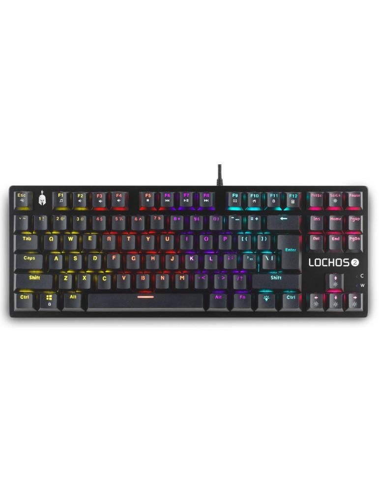Геймърска механична клавиатура Spartan Gear Lochos 2 TKL, Черна - EDM-085609