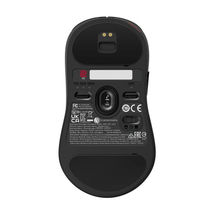 Геймърска безжична мишка ZOWIE U2, 2.4G, Черен - 9H.N4KBE.A2E