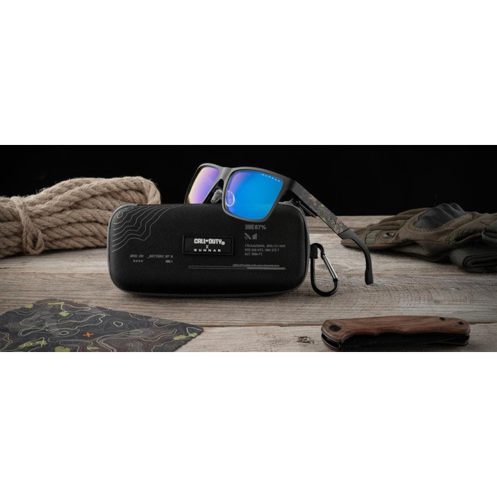 Комплект гейминг очила с калъф GUNNAR x Call of Duty UAV Edition - Onyx/Topo - Amber  - UAV-01901