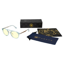 Комплект гейминг очила с калъф GUNNAR x World of Warcraft Alliance Edition Blue Crystal - Amber - WOW-01401