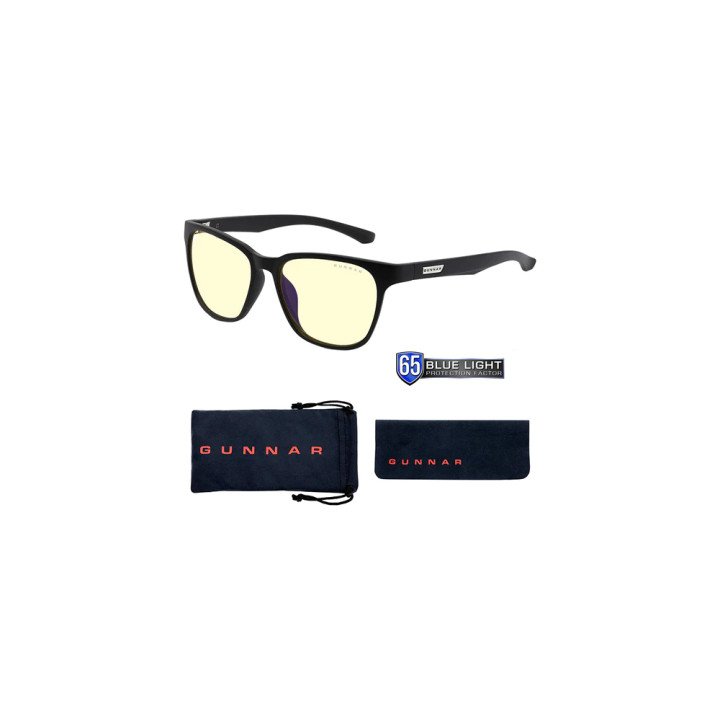 Компютърни очила GUNNAR Berkeley Onyx Amber, Черен - BER-00101
