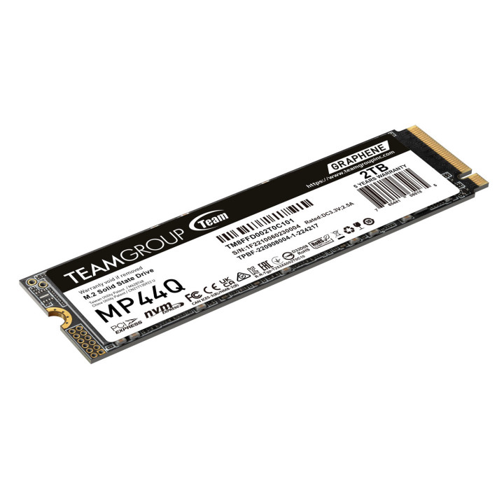 SSD диск Team Group 2TB  MP44Q, M2 2280, PCIe Gen4x4, R/W: 7400/6500 MB/s - TM8FFD002T0C01