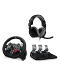 Волан Logitech Driving Force G29 PS3/PS4/PS5/PC в комплект с геймърски слушалки Astro A10 - 991-000486