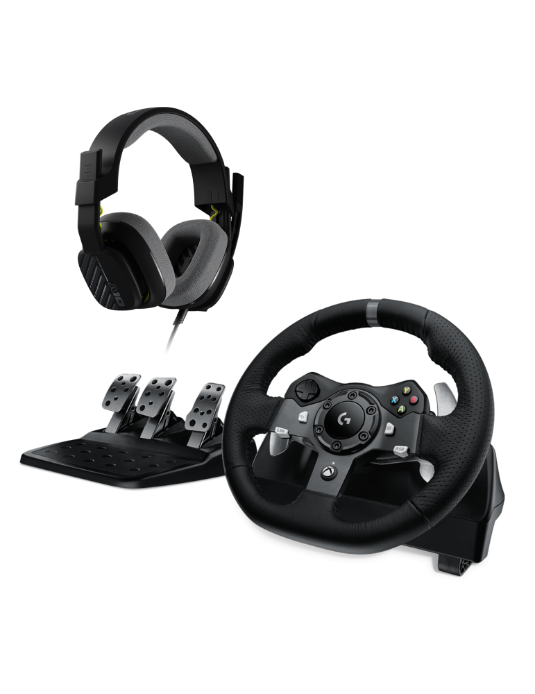 Волан Logitech Driving Force G920 за Xbox One / PC в комплект с геймърски слушалки Astro A10 - 991-000487