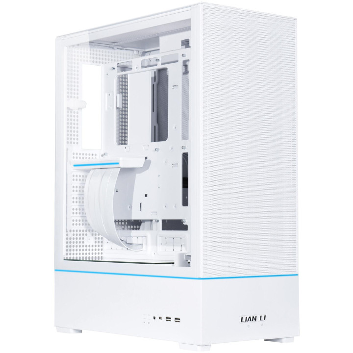 Кутия за компютър Lian-Li SUP01W Mid-Tower, Tempered Glass, Бяло - G99.SUP01W.00