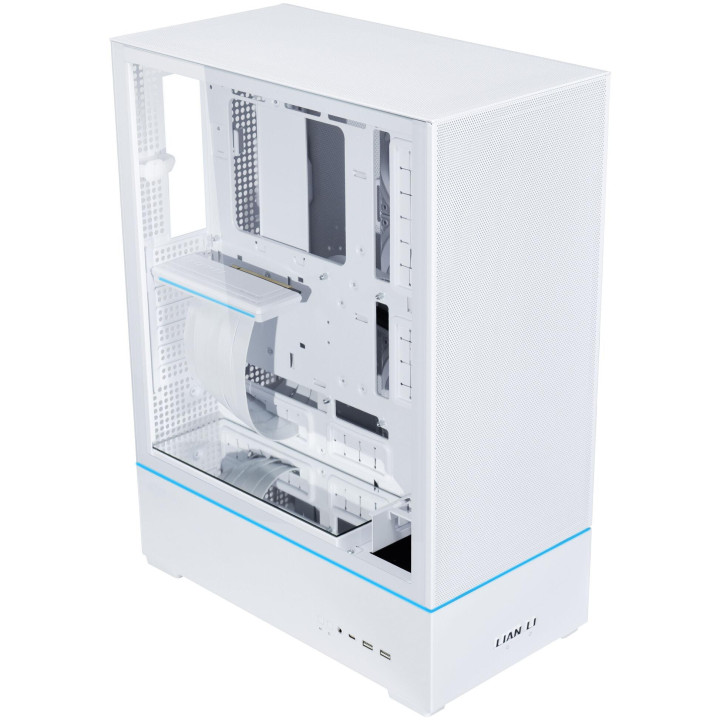 Кутия за компютър Lian-Li SUP01W Mid-Tower, Tempered Glass, Бяло - G99.SUP01W.00