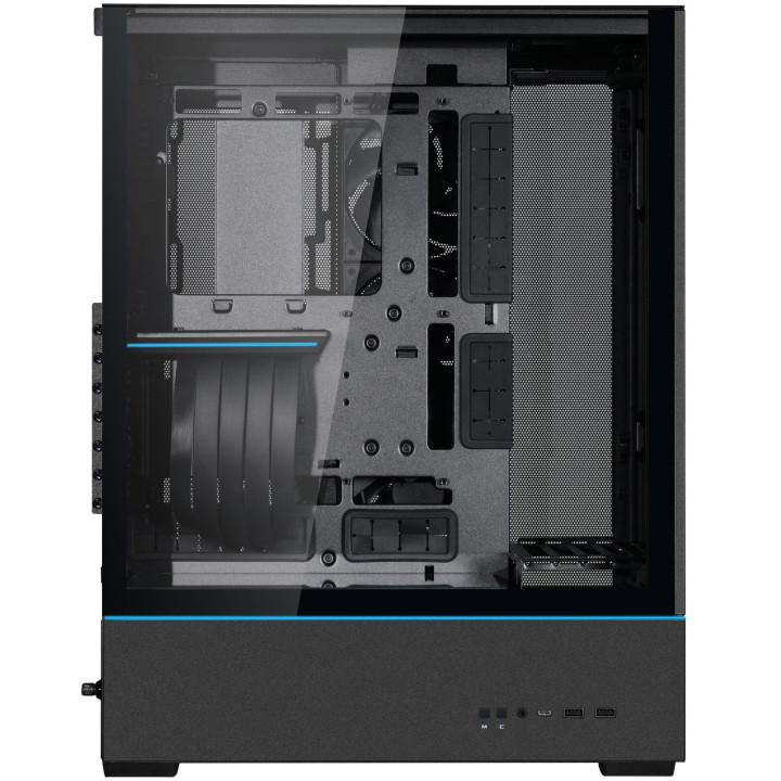 Кутия за компютър Lian-Li SUP0 Mid-Tower, Tempered Glass, Черна - G99.SUP0.00