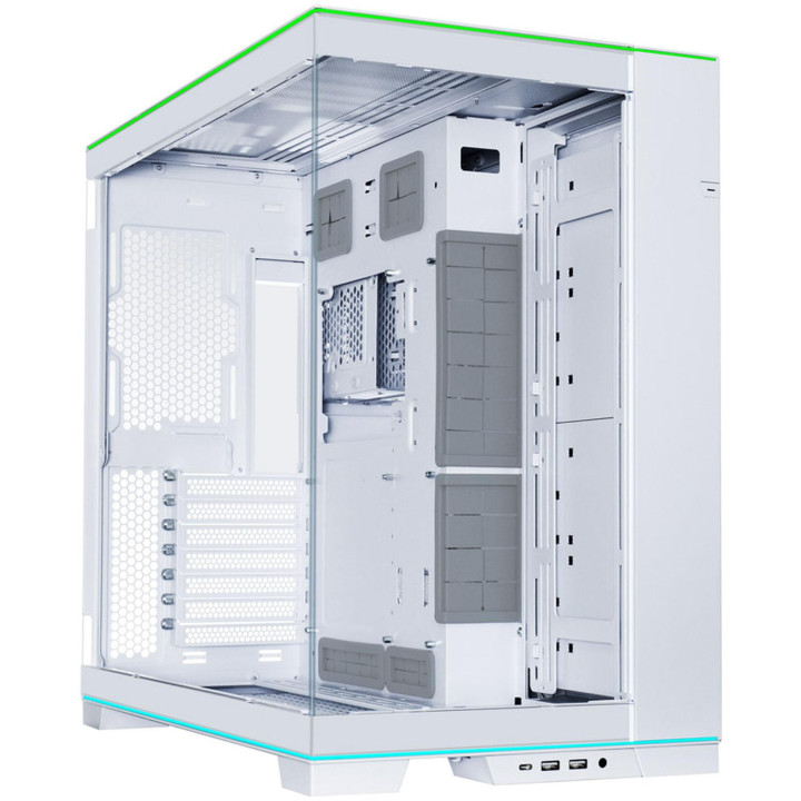Кутия за компютър Lian Li PC-O11 Dynamic EVO RGB Mid-Tower, Tempered Glass, Бяла - G99.O11DERGBW.00