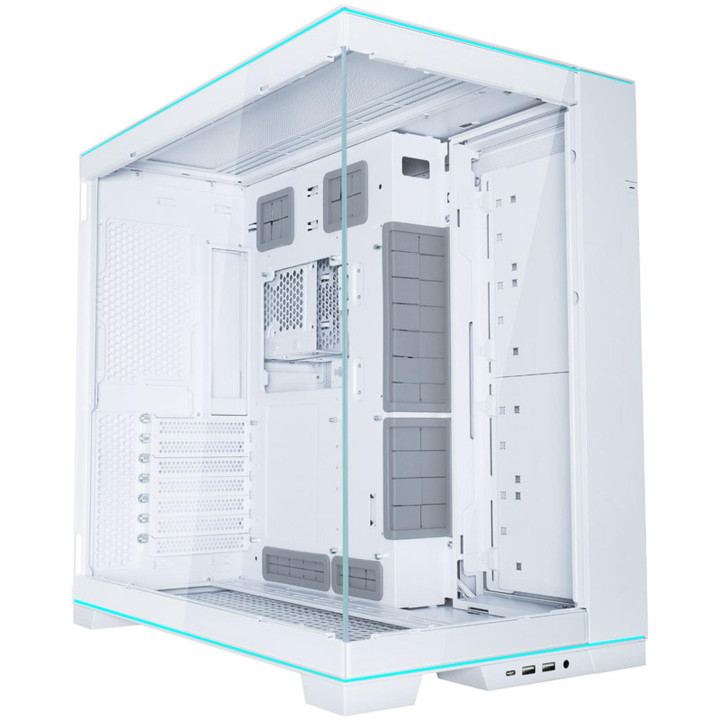 Кутия за компютър Lian Li PC-O11 Dynamic EVO RGB Mid-Tower, Tempered Glass, Бяла - G99.O11DERGBW.00