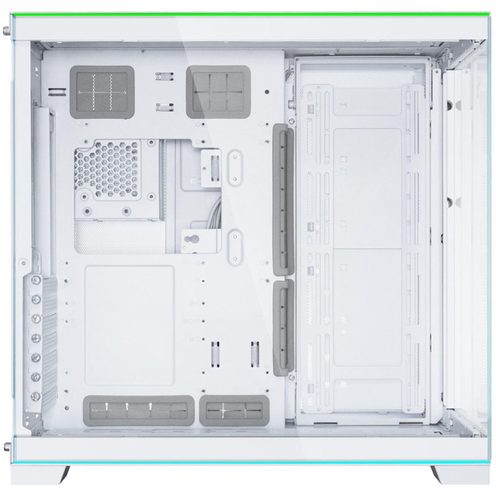 Кутия за компютър Lian Li PC-O11 Dynamic EVO RGB Mid-Tower, Tempered Glass, Бяла - G99.O11DERGBW.00