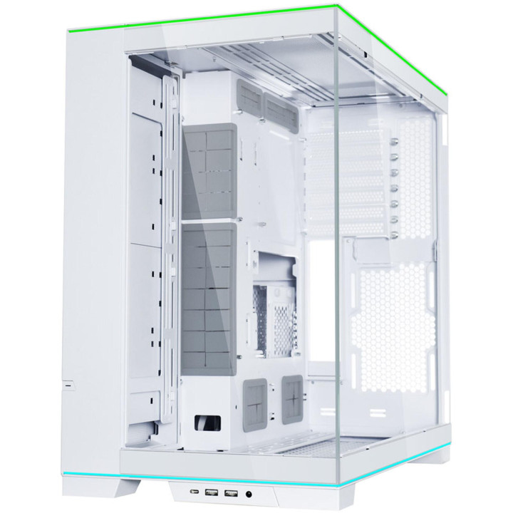 Кутия за компютър Lian Li PC-O11 Dynamic EVO RGB Mid-Tower, Tempered Glass, Бяла - G99.O11DERGBW.00