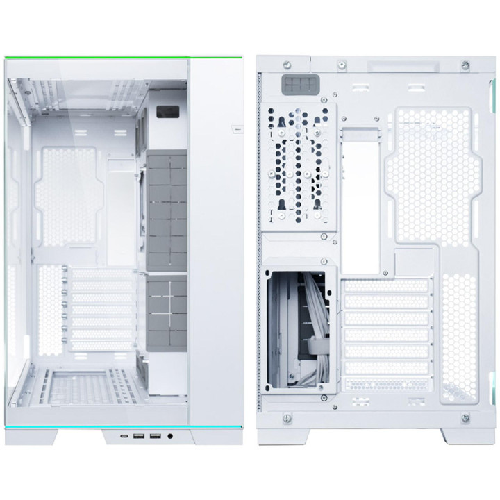 Кутия за компютър Lian Li PC-O11 Dynamic EVO RGB Mid-Tower, Tempered Glass, Бяла - G99.O11DERGBW.00