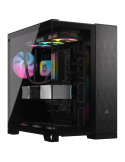 Кутия за компютър Corsair 6500X Tempered Glass Mid-Tower, Black/Obsidian Aluminum- CC-9011283-WW