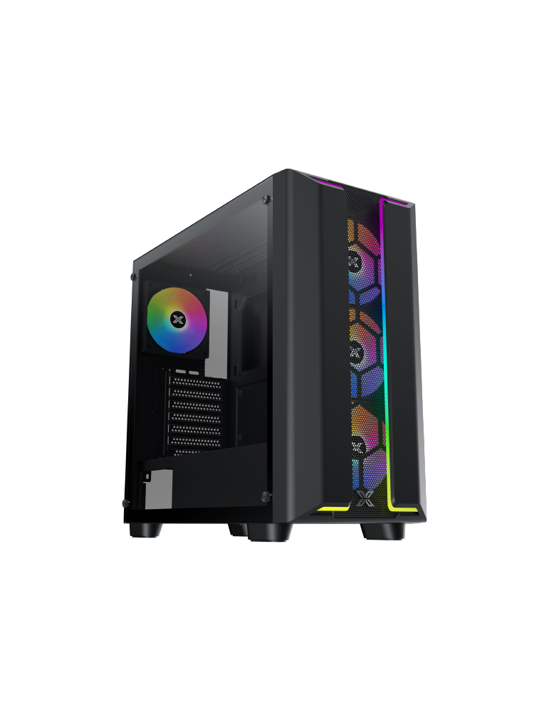 Кутия за компютър XIGMATEK Gaming Y Pro, EN42249, BLACK, EATX, U3x1 U2, Dual ARGB LED Strip FP & Left TG, 4бр S20A & Galaxy II Fan Control Kit