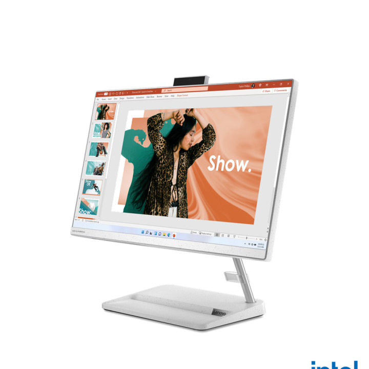 All in One компютър Lenovo IdeaCentre AIO 3 22IAP7, 21.5"FHD, IPS 250nits Anti-glare, Intel Core i3-1215U, 8GB DDR4 RAM, 256GB SSD - F0GG006PRI