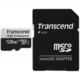 Карта памет Transcend 128GB micro SD w/ adapter U1, High Endurance - TS128GUSD350V