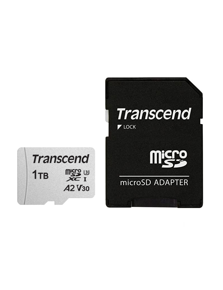 Карта памет Transcend 1TB microSD w/ adapter UHS-I U3 A2 - TS1TUSD300S-A