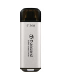Външно SSD диск Transcend 512GB, ESD300S, USB 10Gbps, Type C, Silver - TS512GESD300S